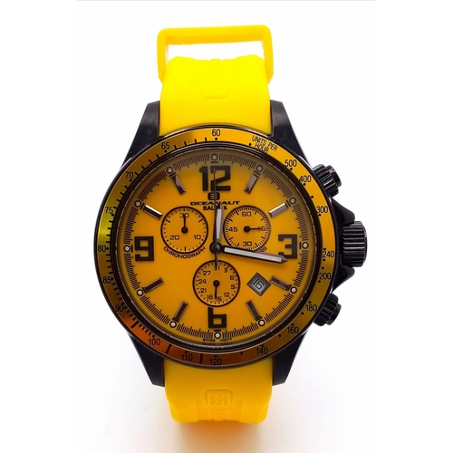 704 - An Unworn Men’s Oceanaut Baltica Swiss Chronograph Watch, All Yellow Strap Model. OC3344. 48mm Inclu... 