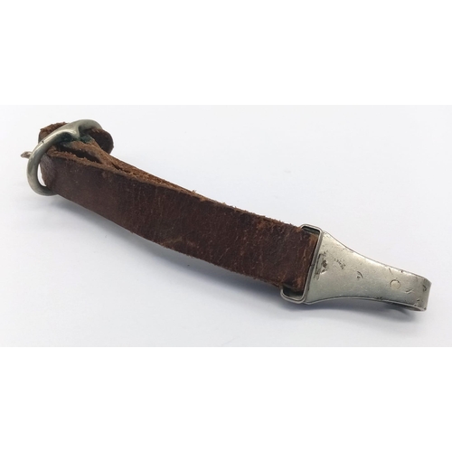 328 - A 3rd Reich Brown Leather SA Dagger Hanger, Unmarked.