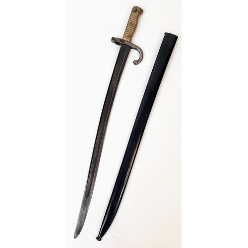 392 - A WW1 French 1866 Model Chassepot Sword Bayonet.