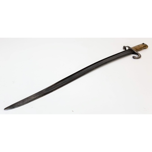 392 - A WW1 French 1866 Model Chassepot Sword Bayonet.