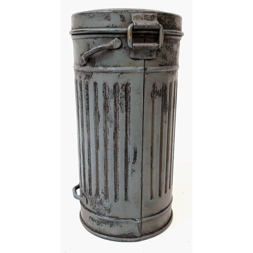 427 - WW2 German Kriegsmarine Gas Mask Canister. Names to a sailor on SMS Blücher. The Blücher was the sec... 