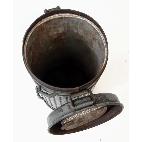 427 - WW2 German Kriegsmarine Gas Mask Canister. Names to a sailor on SMS Blücher. The Blücher was the sec... 