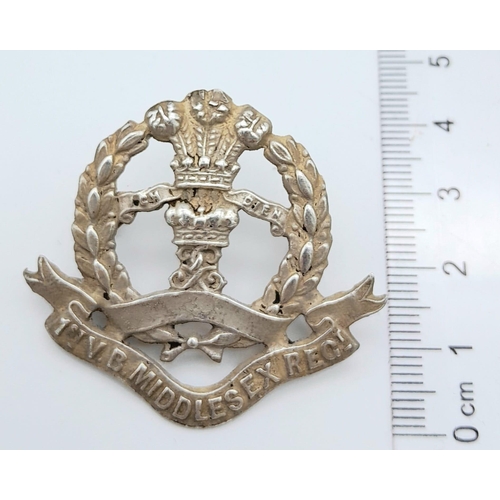 518 - A 1st Volunteer Battalion the Middlesex Regiment Cap Badge, circa 1896 - 1908.