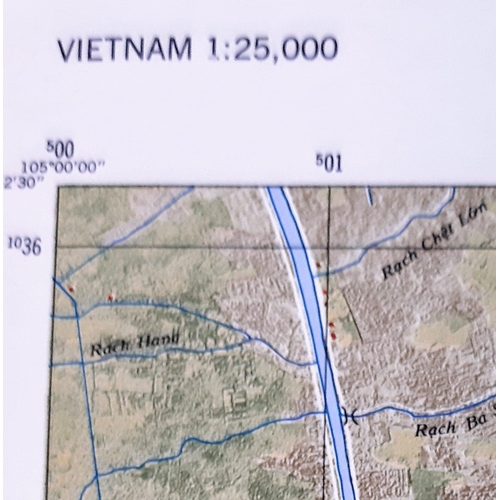 532 - A Vietnam War Era 1966 Dated US Army Jungle Map and 1966 Dated Compass made by the Union Instrument ... 