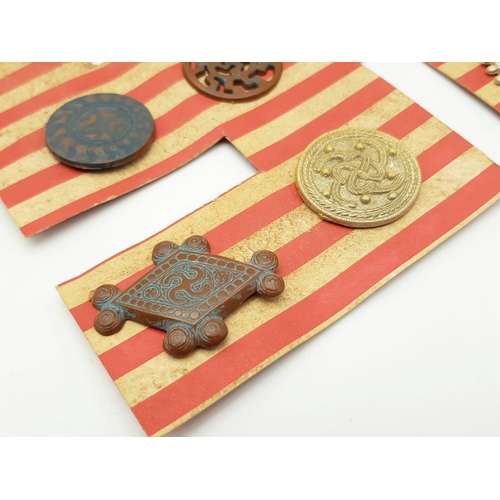 539 - 3rd Reich Archaeology Set of Winterhilf Tinnie Badges. The set of 9 badges are a portrayal of pre-3r... 