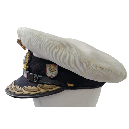 64 - WW2 German Kriegsmarine U-Boat Captains Hat.