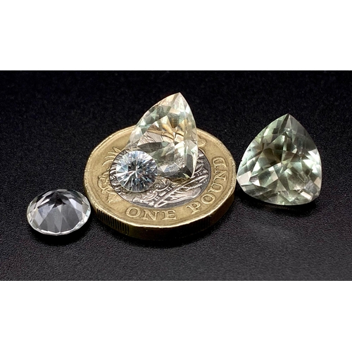 1239 - A Parcel of 4 Quarts. Assorted Sizes and Cuts. 13.53 Carats Total.