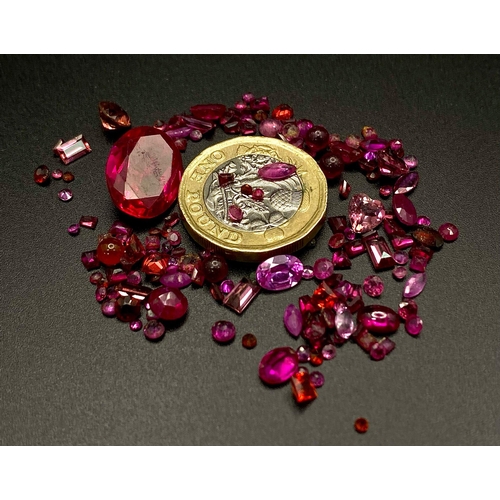 1365 - A Parcel of 165 Burmese Ruby’s. Assorted Sizes, Assorted Cuts. 36.5 Carats Total.