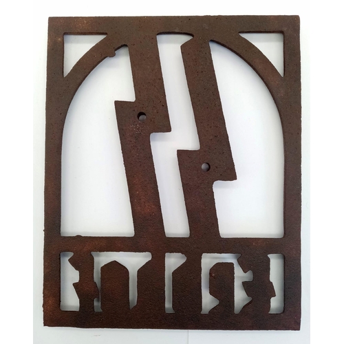 293 - 3rd Reich Erbhof (Hereditary Farm) Iron Plaque Depicting SS Runes. These were mounted to farm gates ... 