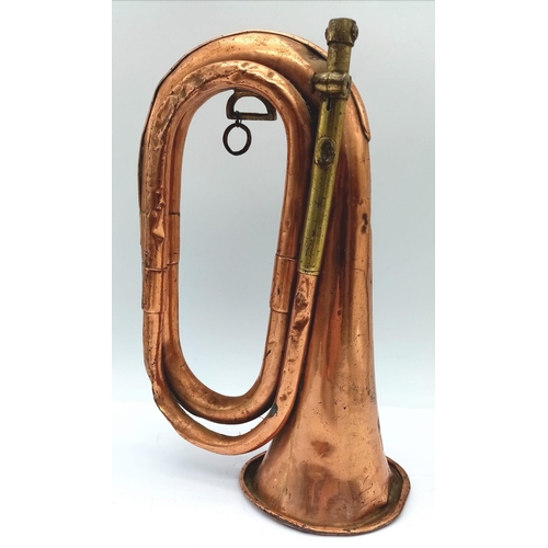 385 - 1913 Dated Imperial German Kaiserliche Naval Bugle. A little beat up, but defiantly a “Been There” p... 