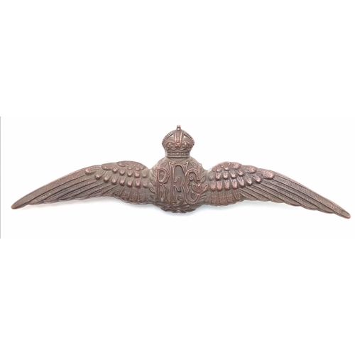 721 - A WW1 Royal Flying Corps Officers Bronze Pilots Wings.