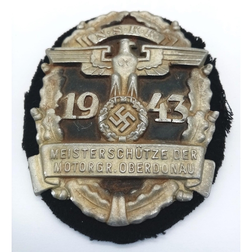 728 - A 1943 Dated German NSKK Marksman Shooting Competition Badge.