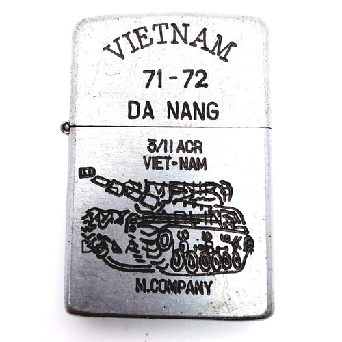 742 - Vietnam War Era Zippo Lighter Dated Coded on base 1972. UK Mainland sales ONLY