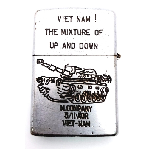 742 - Vietnam War Era Zippo Lighter Dated Coded on base 1972. UK Mainland sales ONLY