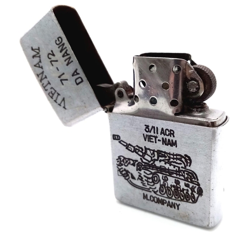 742 - Vietnam War Era Zippo Lighter Dated Coded on base 1972. UK Mainland sales ONLY