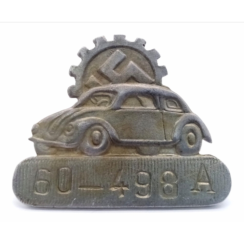 749 - WW2 German Volkswagen Factory Workers ID Lapel Pin