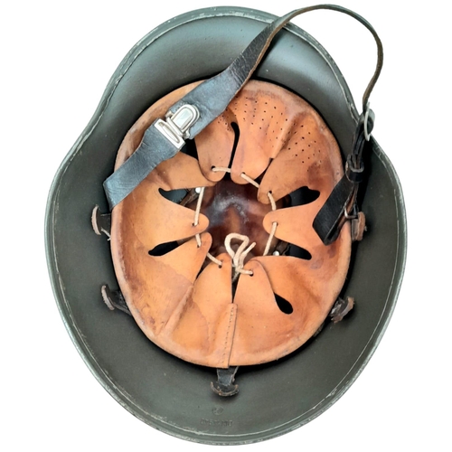 218 - 3rd Reich Lightweight Fire Helmet used by the German Aircraft Factory Arado Flugzeugwerke, whose fac... 