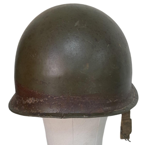 258 - Original Vietnam War era US M1 Helmet with a post War Memorial Painting.