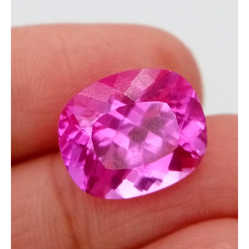 620 - A Gorgeous 14ct Pink Kunzite Gemstone. Rectangular cut. No visible marks or inclusions. No certifica... 