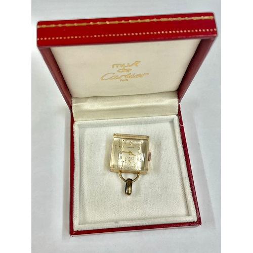 843 - Ladies fob watch in Cartier case working