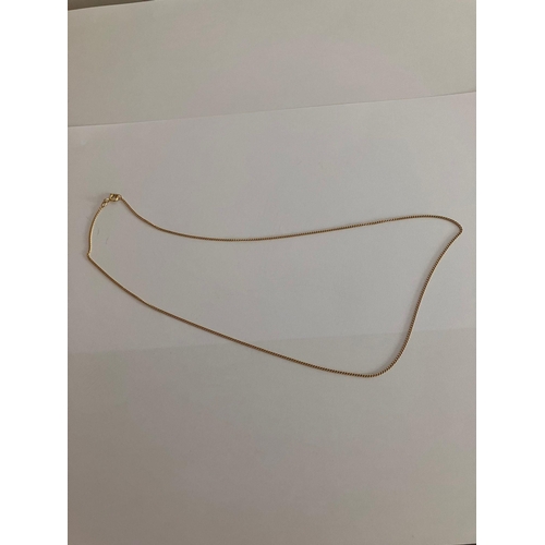 90 - 9 carat GOLD FINE CHAIN NECKLACE. 1.8 grams. 45 cm.