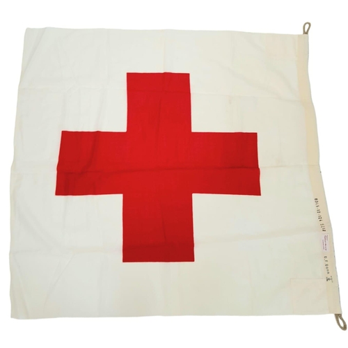 265 - Un-Issued 1944 Dated German Field Hospital Tent Drape Flag. Form War stocks found in Norway.