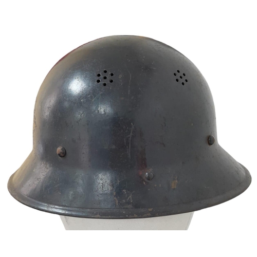 357 - WW2 Czech M30 Helmet used by the German RLB (Air Raid Warden) Apart form the re-cycling element, It ... 