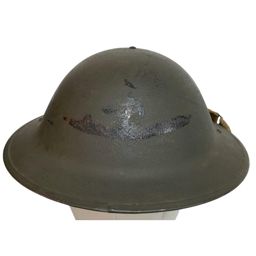 364 - WW2 1943 Dated British Mk II Helmet, with insignia of the Gurkha Brigade. The makers stamp RO & CO c... 