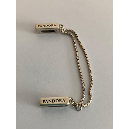 398 - Genuine PANDORA SILVER SAFETY/ DIVIDER CHAIN.