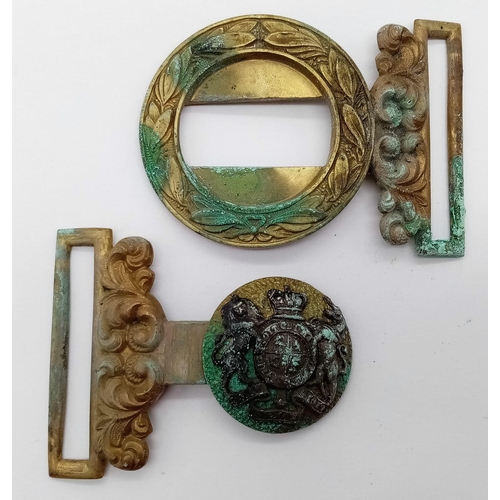 854 - A Victorian Bi-Metal Military Buckle.