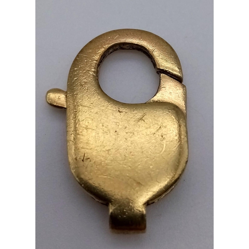 186 - A 9K GOLD HEAVY TRIGGER CLASP .  6gms