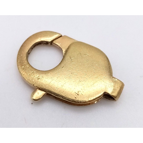 186 - A 9K GOLD HEAVY TRIGGER CLASP .  6gms