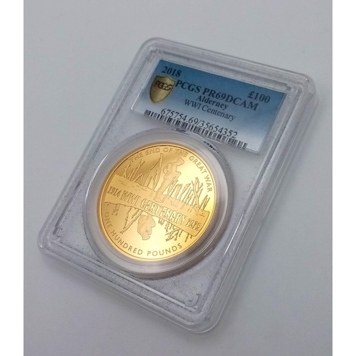 187 - A Limited Edition Reflective Soldier 1oz Fine Gold (.999) Proof Coin. This 2018 (One Hundred Pound) ... 