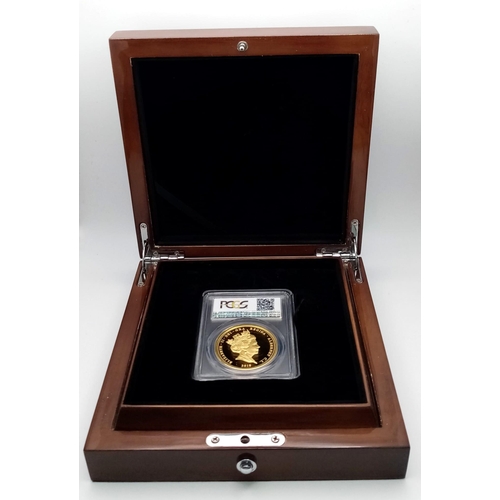 187 - A Limited Edition Reflective Soldier 1oz Fine Gold (.999) Proof Coin. This 2018 (One Hundred Pound) ... 