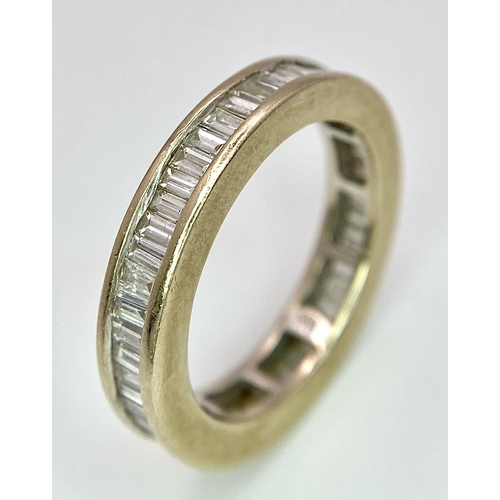 249 - 18K YELLOW GOLD (TESTED AS) DIAMOND FULL ETERNITY RING - 1.25CT CHANNEL SET DIAMONDS APPROX - 5G TOT... 