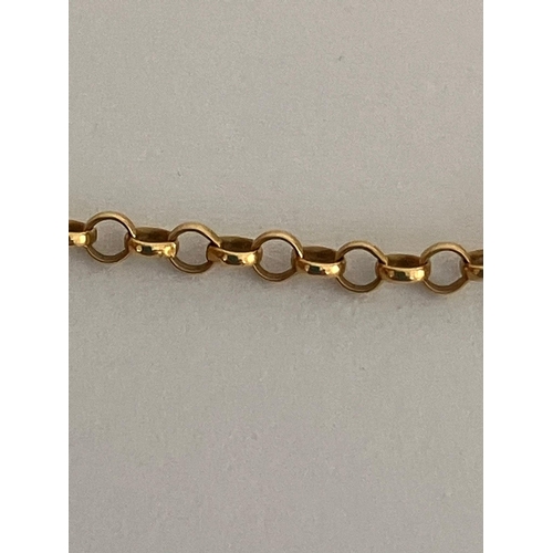 601 - 18 carat YELLOW GOLD SLIM BELCHER LINK NECKLACE. 3.4 grams. 48 cm.