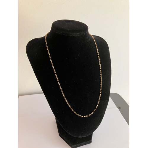 601 - 18 carat YELLOW GOLD SLIM BELCHER LINK NECKLACE. 3.4 grams. 48 cm.