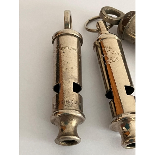 699 - 3 x Vintage WHISTLES To include ACME, METROPOLITAN, and CITY.