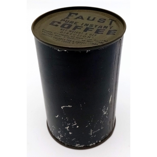 794 - WW2 Tin of US Faust Instant Coffee. Dated 1944 (D-Day)