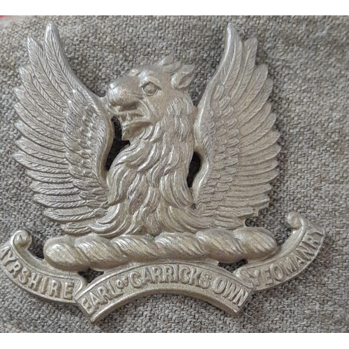 805 - WW2 British Ayrshire (Earl of Carrick's Own) Yeomanry Side Cap.