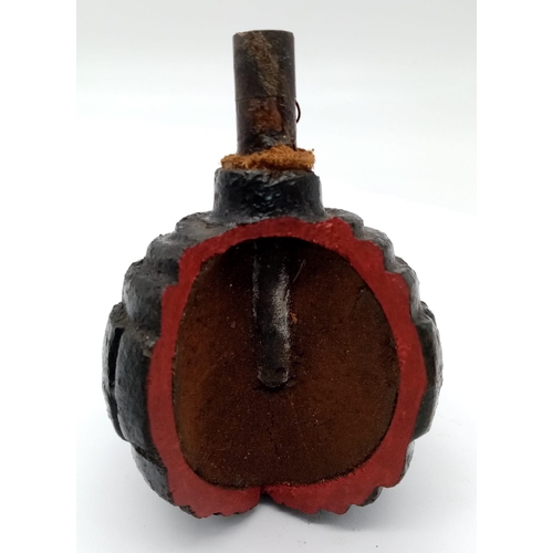 875 - An INERT Cutaway Imperial German 1915 Pattern Kugal Grenade. UK Mainland Sales Only