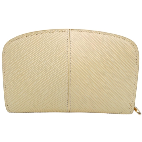 164 - A Louis Vuitton Vanilla Wallet. Epi leather exterior gold-toned hardware and zipped top closure. Yel... 