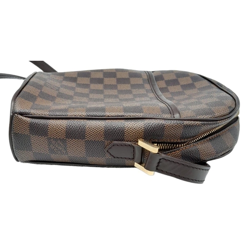 191 - A Louis Vuitton Damier Ebene 'Ipanema' Crossbody Bag. Leather exterior with gold-toned hardware, ope... 