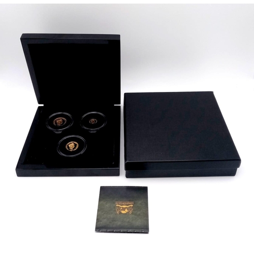 80 - A Limited Edition Dambusters Fine Gold (.999) Three Sovereign Proof Set - Full, half and quarter sov... 