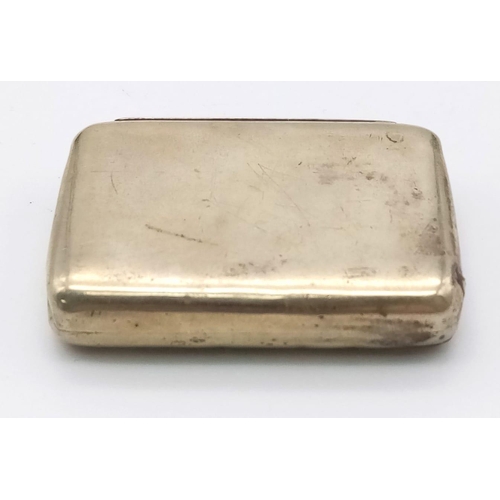 1341 - An antique Victorian sterling silver Snuff/Pill box. Full Edinburgh hallmarks. Total weight 33.3G. 6... 