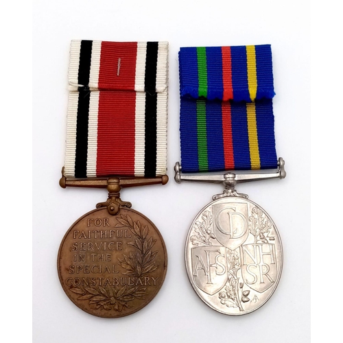 495 - A Special Constabulary Long Service Medal (GVR 1 st type) named to: Cecil M Green, together with a C... 