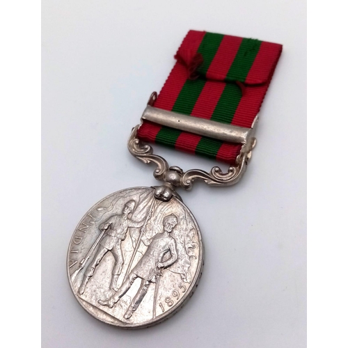 514 - India General Service Medal 1895 with clasp Punjab Frontier 1897-98. Named to 4518 Sepoy Gull Mahama... 