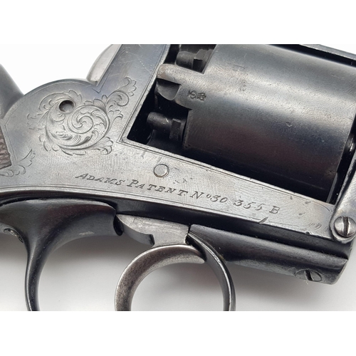 190 - An Incredible Antique Rare Adams 1851 Five Shot (54 Bore) Pistol. This self-cocking percussion revol... 