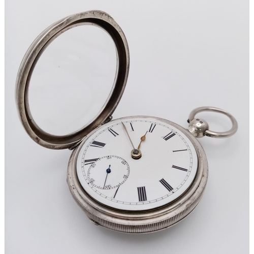 1183 - Antique silver gents pocket watch, ticks