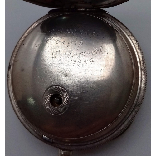 1183 - Antique silver gents pocket watch, ticks